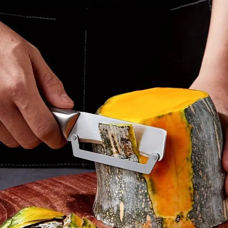 1PC Stainless Steel Flat Edge Peeler Potato Peeler Slicer Knife Watermelon/Melon Grater Kitchen Multi-Purpose Tool​