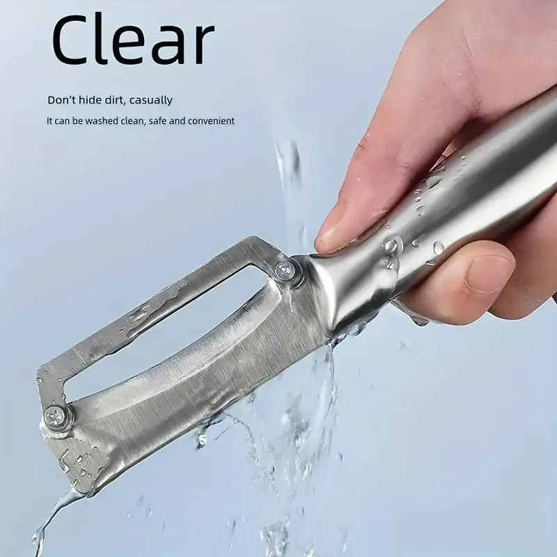 1PC Stainless Steel Flat Edge Peeler Potato Peeler Slicer Knife Watermelon/Melon Grater Kitchen Multi-Purpose Tool​