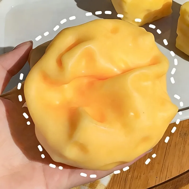 1PC Giant Cheese Squeeze Toy Extra Large Size Cheese Squishy Fidget Toys Slow Rebound Shapeable Venting Ball for Adults Gifts