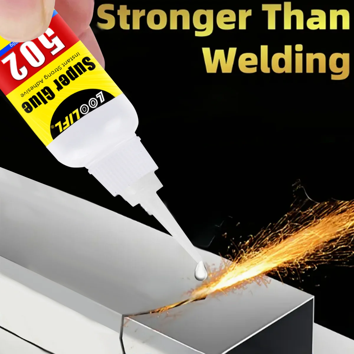 LOOLIFL 502 Super Glue 20g, Industrial Strength Instant Adhesive, Low Odor, Long Lasting Bond for Metal, Plastic,DIY Craft Tools