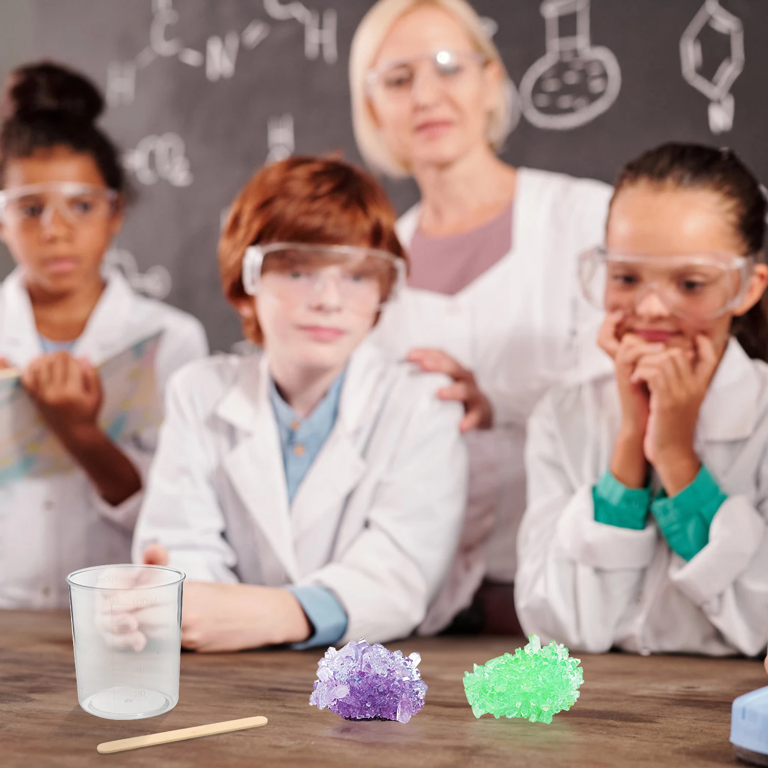 Crystal planting DIY scientific experiment set, fun parent-child communication, chemical experiment, crystallization principle