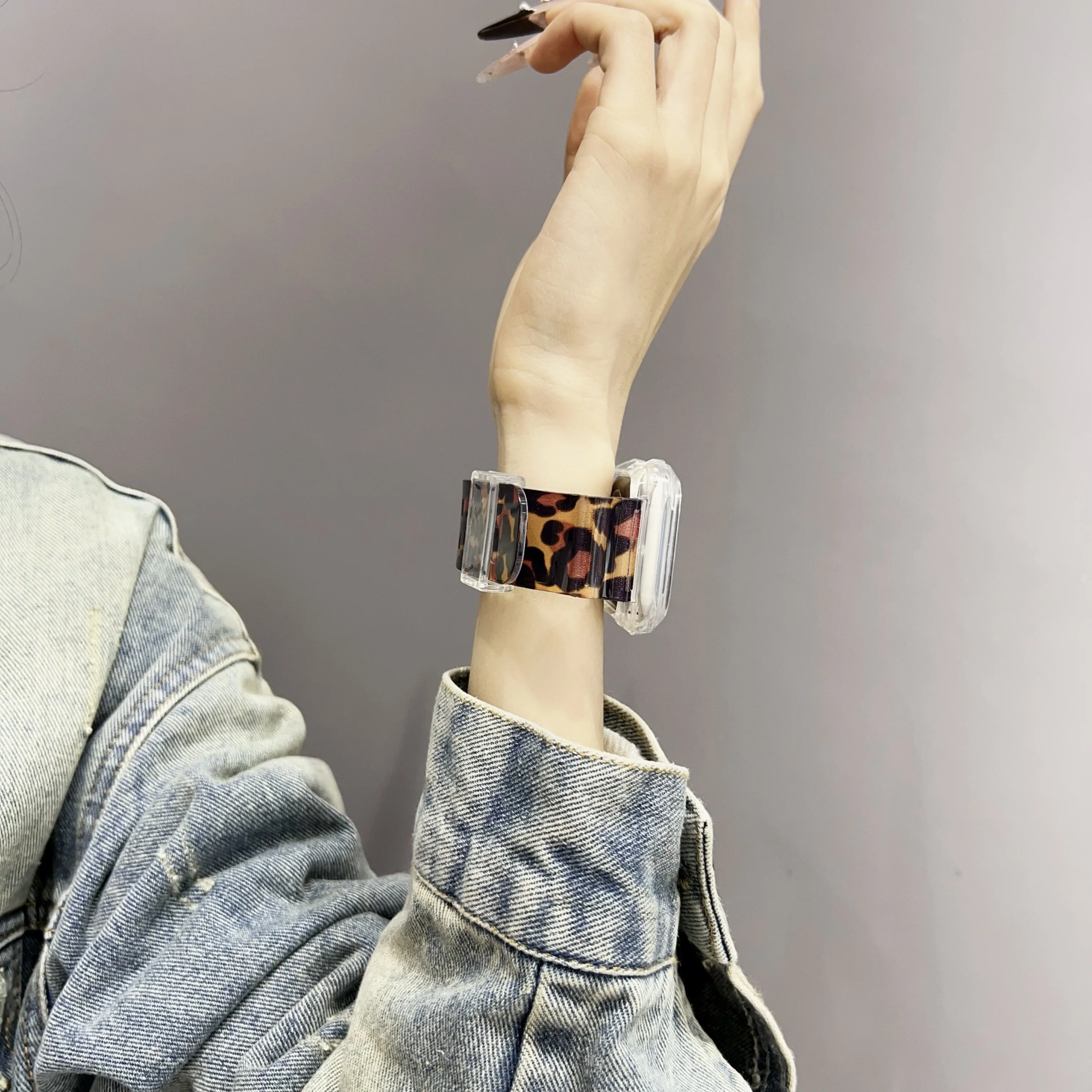 Clear Band + Case for Apple Watch Series 12 11 10 9 8 SE 7 6 5 Transparent Silicone Strap for iWatch 49mm 45 44 42 46 38 40 41mm