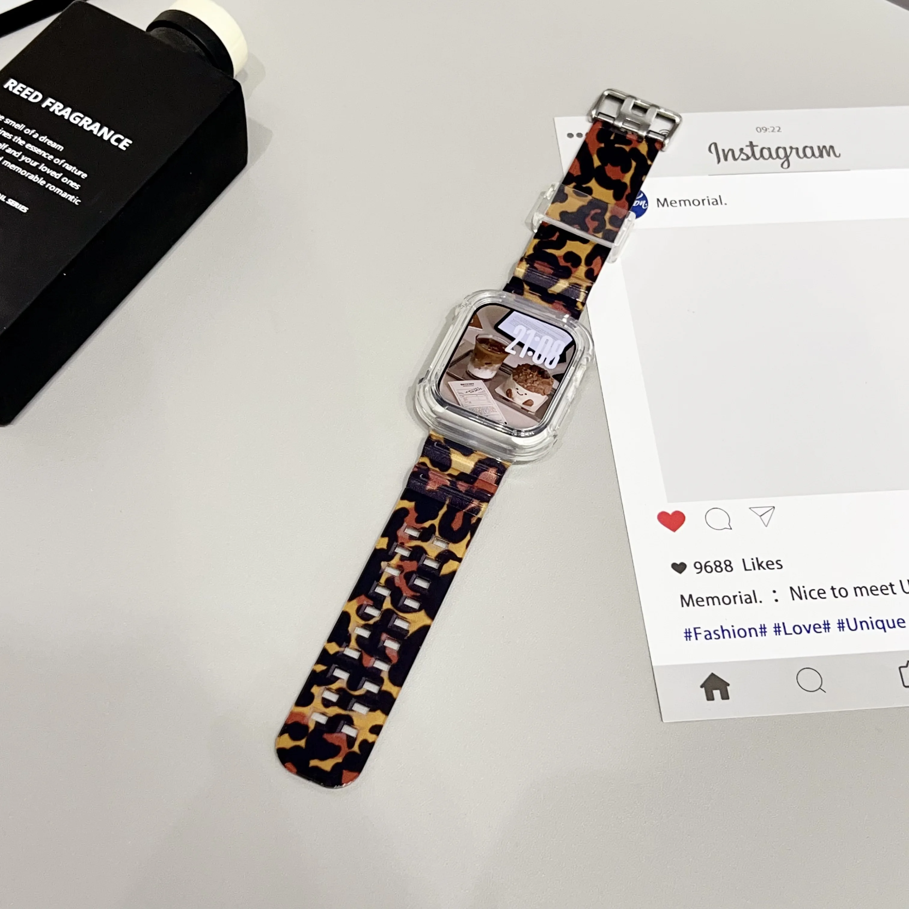 Clear Band + Case for Apple Watch Series 12 11 10 9 8 SE 7 6 5 Transparent Silicone Strap for iWatch 49mm 45 44 42 46 38 40 41mm