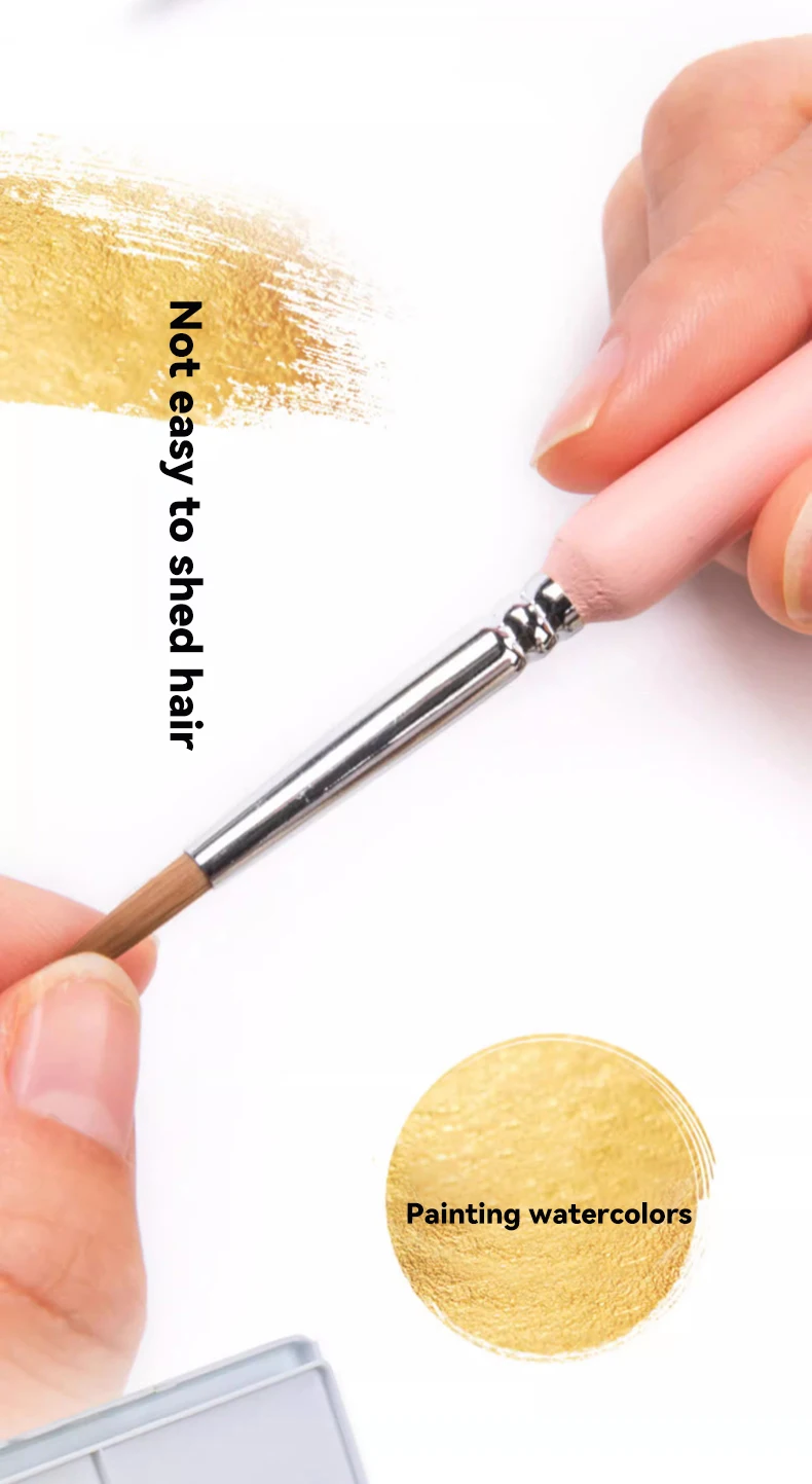 Fine Detail Paint Brush Hook Line Pen Artists Hand Painted Gouache Watercolor Oil Face Nail 000 Small Miniature Painting Brushes