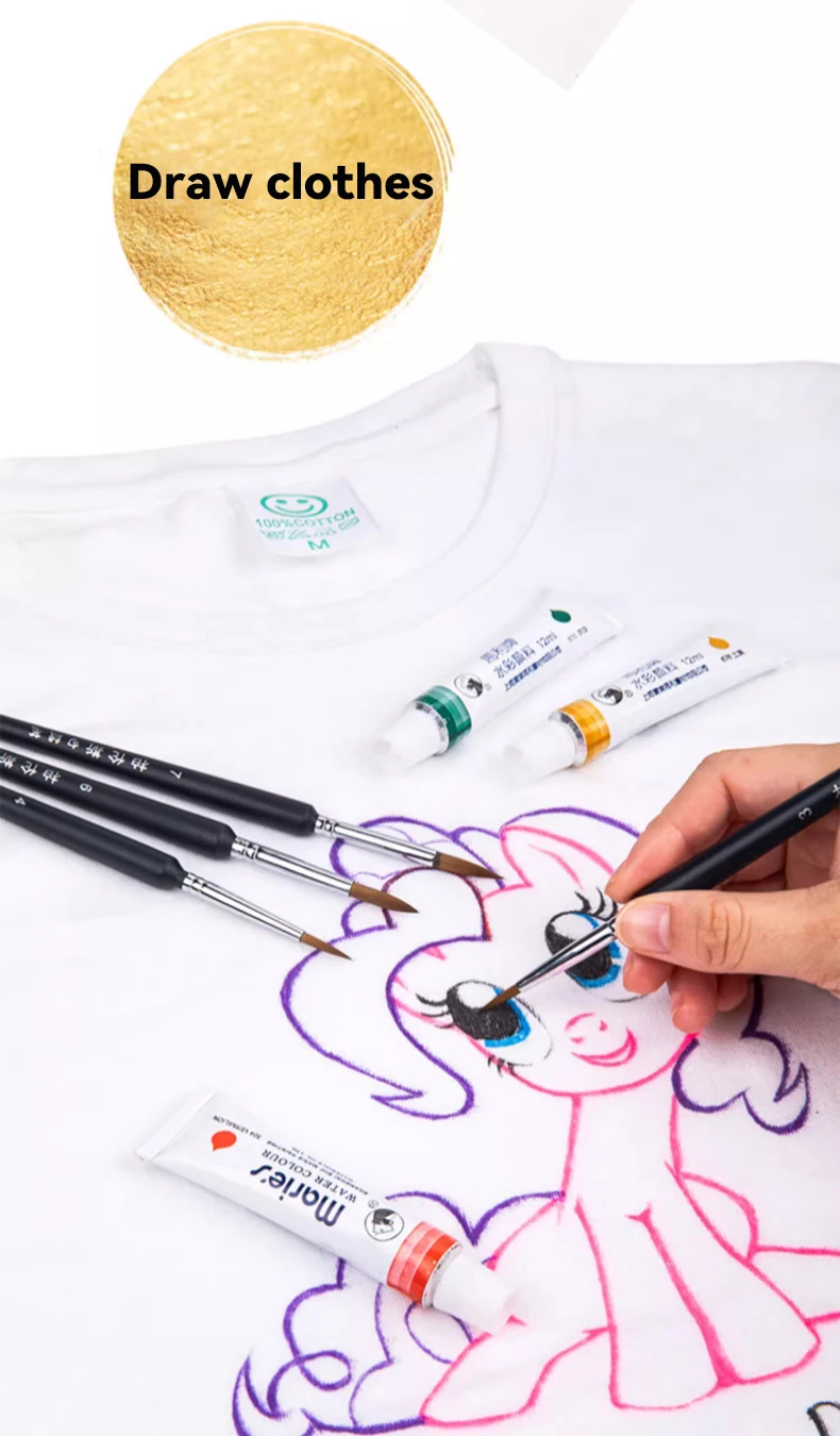 Fine Detail Paint Brush Hook Line Pen Artists Hand Painted Gouache Watercolor Oil Face Nail 000 Small Miniature Painting Brushes