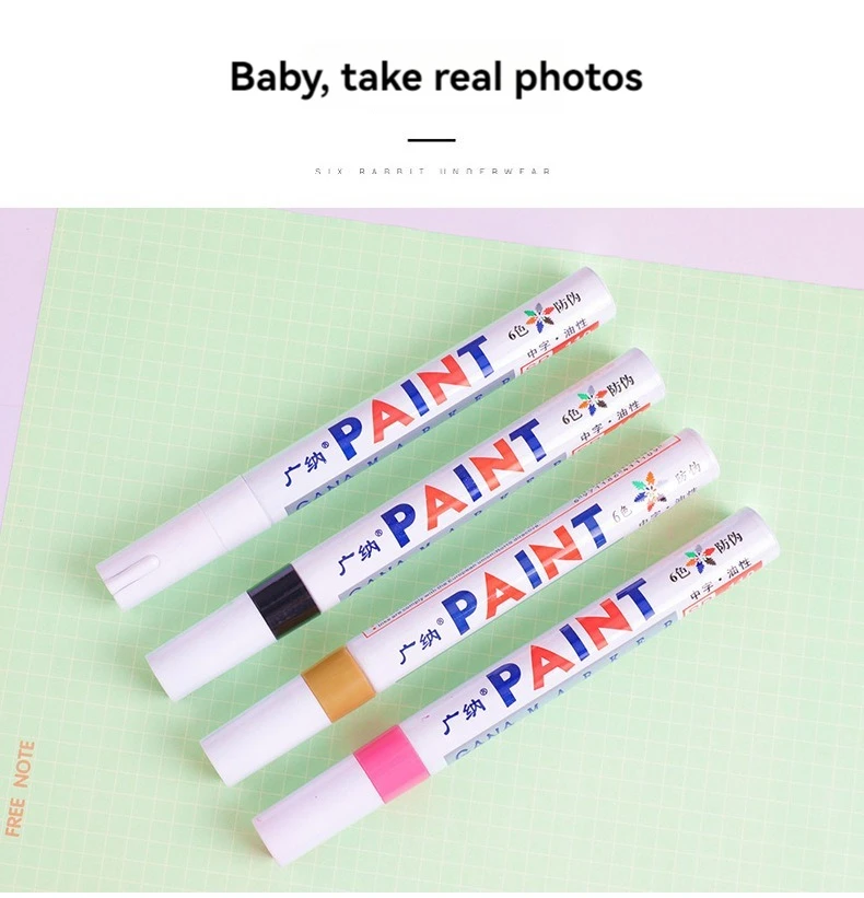 12 Color Permanent Paint Pens White Markers Oil Based Waterproof Marker Pen for Metal Rock Painting, Wood, Plastic, Canvas, Mugs