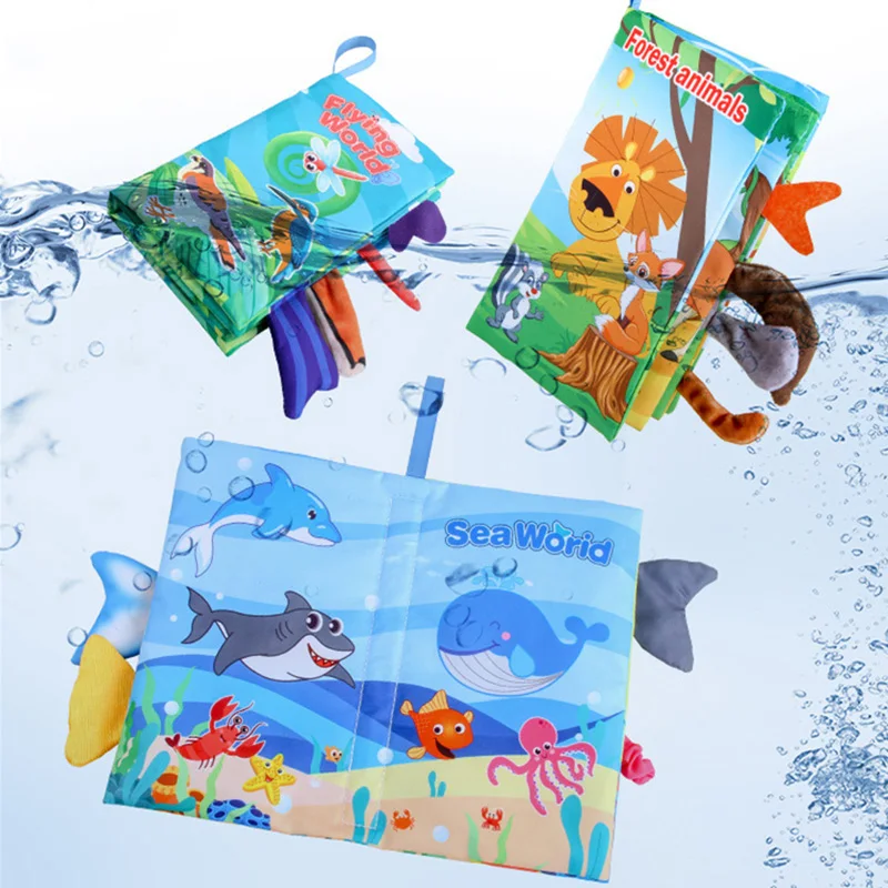 Baby Early Learning Toy Tail Cloth Book Puzzle Parent-child Interactive Sound Paper Infants Activity Toys for Babies