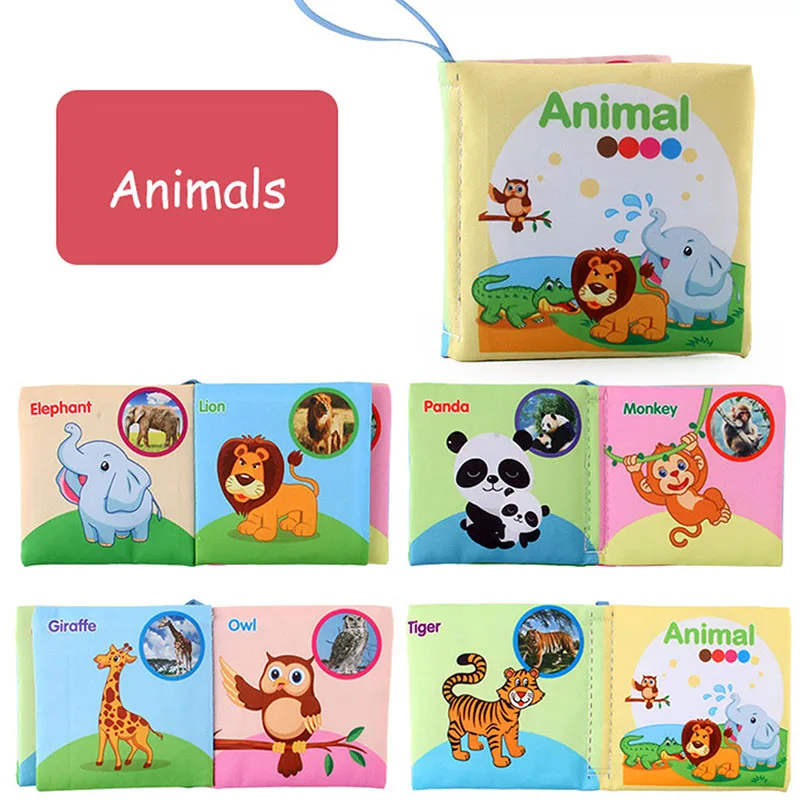 Baby Early Learning Toy Tail Cloth Book Puzzle Parent-child Interactive Sound Paper Infants Activity Toys for Babies