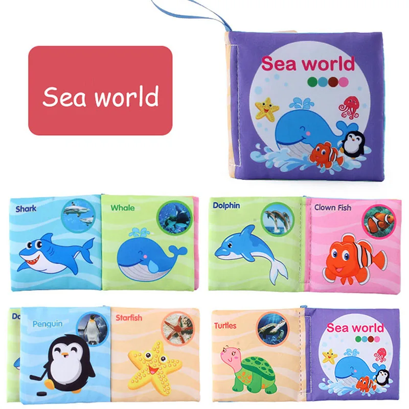 Baby Early Learning Toy Tail Cloth Book Puzzle Parent-child Interactive Sound Paper Infants Activity Toys for Babies