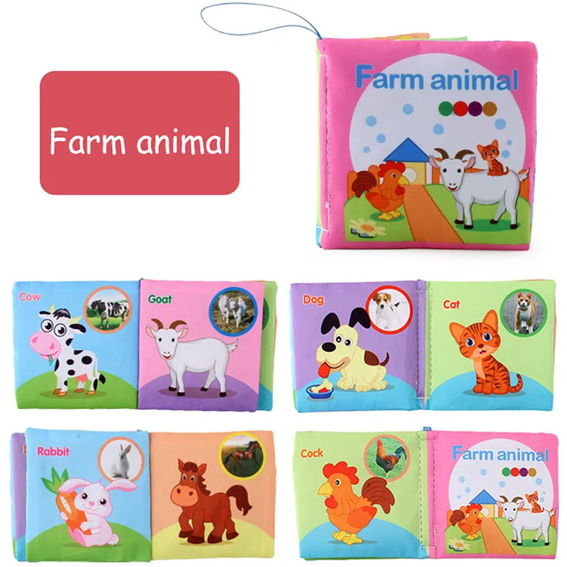 Baby Early Learning Toy Tail Cloth Book Puzzle Parent-child Interactive Sound Paper Infants Activity Toys for Babies