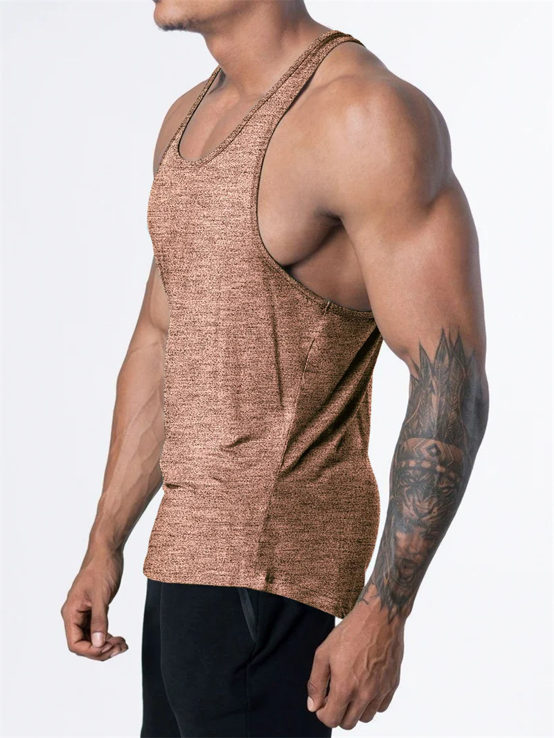 Men's Sports Fitness Tank Top Summer GYM Training Undershirt Running Basketball Quick Drying Breathable Loose Tank Top Men tops