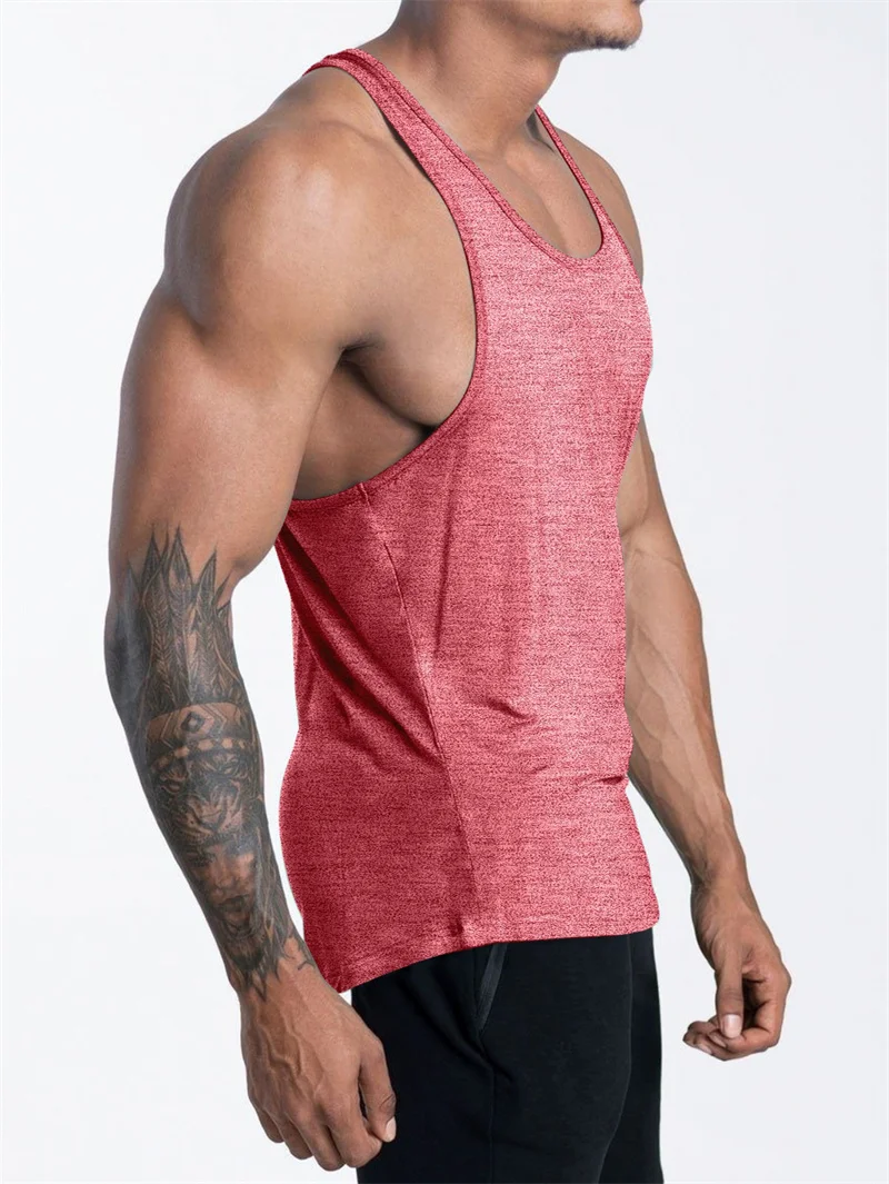 Men's Sports Fitness Tank Top Summer GYM Training Undershirt Running Basketball Quick Drying Breathable Loose Tank Top Men tops