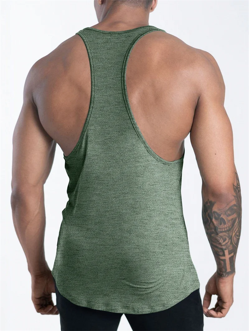 Men's Sports Fitness Tank Top Summer GYM Training Undershirt Running Basketball Quick Drying Breathable Loose Tank Top Men tops
