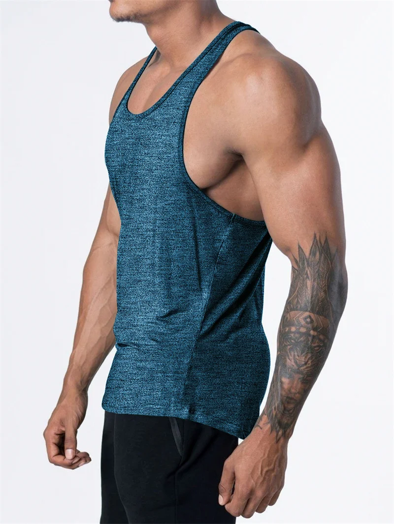 Men's Sports Fitness Tank Top Summer GYM Training Undershirt Running Basketball Quick Drying Breathable Loose Tank Top Men tops