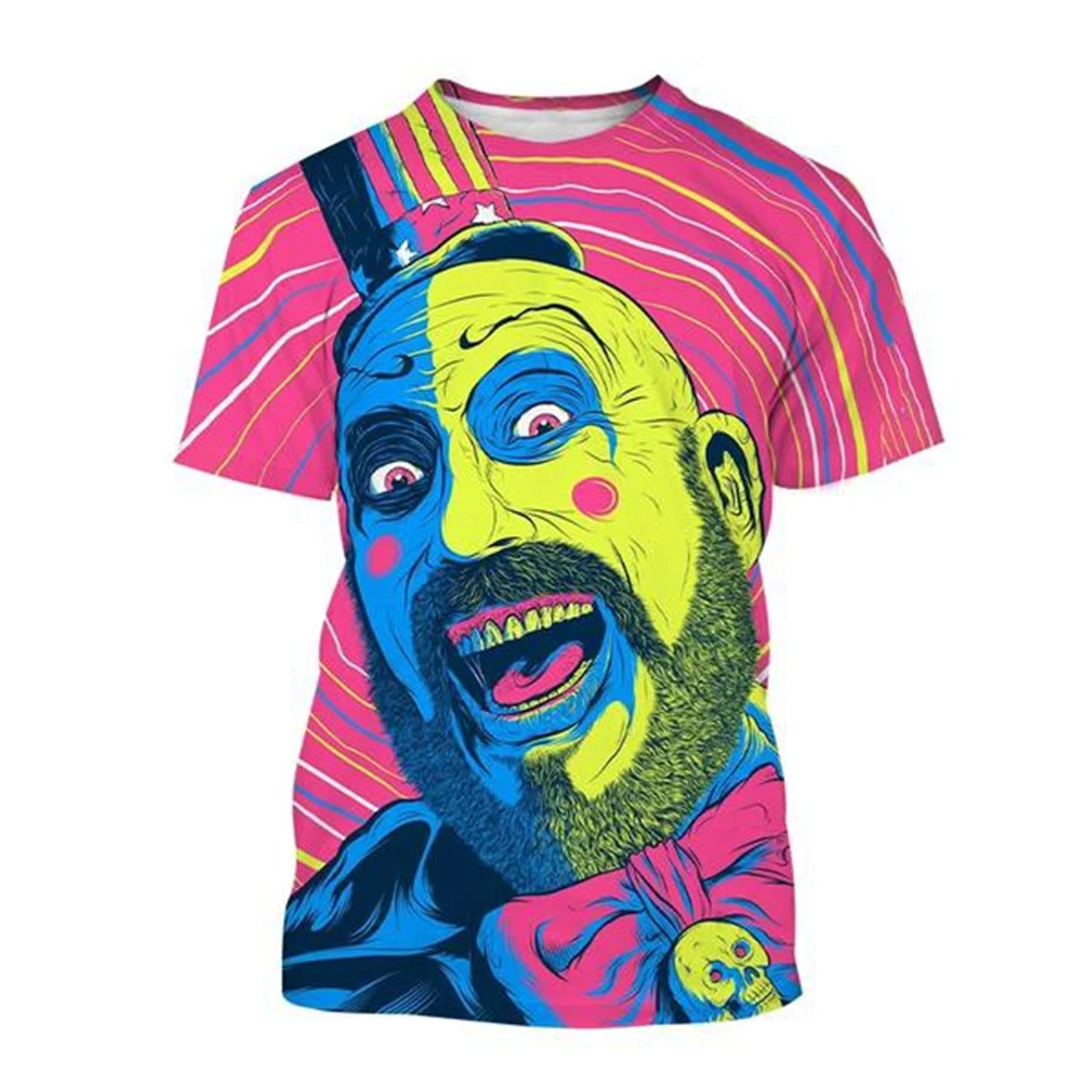 2024 Hot Sale Captain Spaulding Funny 3D Print T-Shirt House of 1000 Corpses Men's Fashion Hip Hop Harajuku T shirt Streetwear