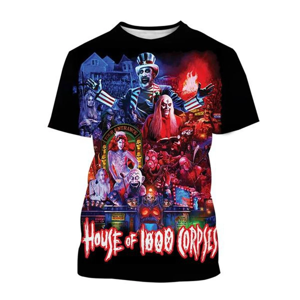 2024 Hot Sale Captain Spaulding Funny 3D Print T-Shirt House of 1000 Corpses Men's Fashion Hip Hop Harajuku T shirt Streetwear