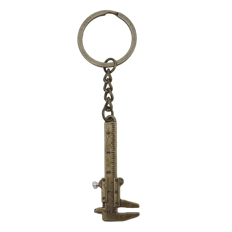 Fashion Creative Vernier Caliper Keychain For Man Woman Jewelry Accessories Christmas Gift Portable Gadget Model Tool Keychain