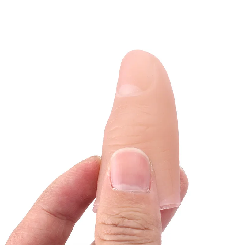 3PCS Novel Funny Magic Toys Party Prank Soft Thumb Tip Fake Finger Magic Trick Close Up Vanish Appearing Finger Trick Props