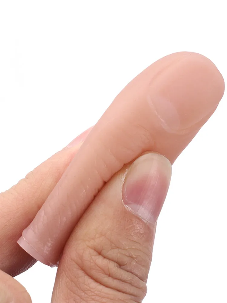 3PCS Novel Funny Magic Toys Party Prank Soft Thumb Tip Fake Finger Magic Trick Close Up Vanish Appearing Finger Trick Props