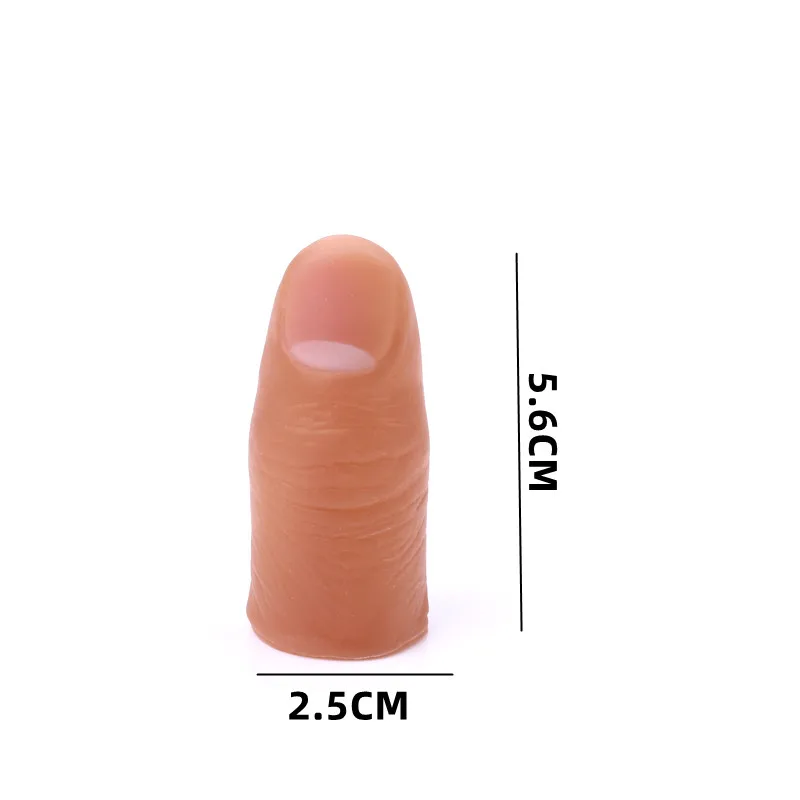 3PCS Novel Funny Magic Toys Party Prank Soft Thumb Tip Fake Finger Magic Trick Close Up Vanish Appearing Finger Trick Props