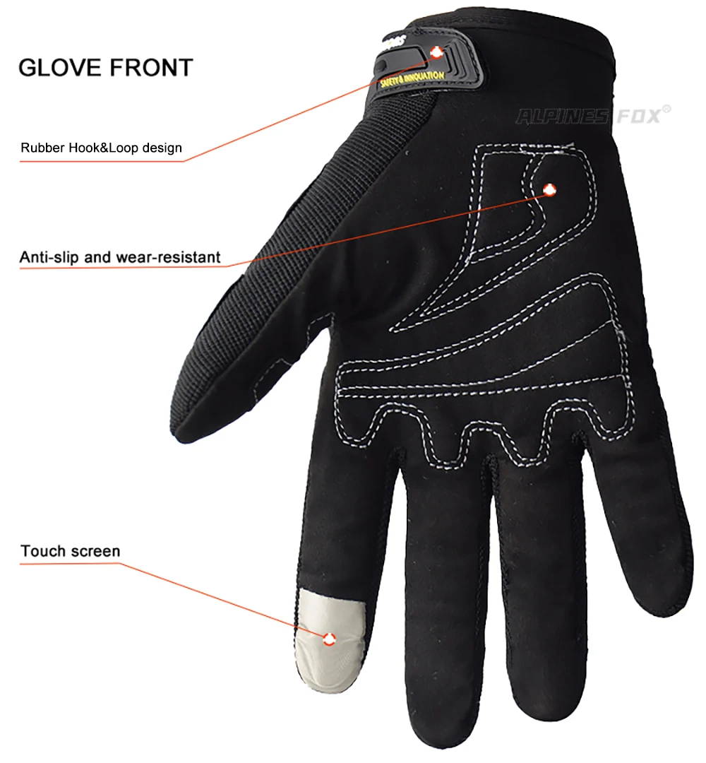 Suomy Summer Breathable Full Finger Motorcycle Gloves Wear-resistant Touch Screen Moto Biker Gloves Motocross Racing Luvas Moto