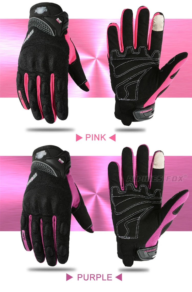 Suomy Summer Breathable Full Finger Motorcycle Gloves Wear-resistant Touch Screen Moto Biker Gloves Motocross Racing Luvas Moto