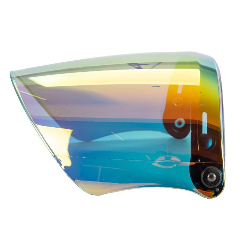 Universal 3-Snap Open Face Helmet Visor 3/4 Helmet Visor for Scratch Resistant UV Protected