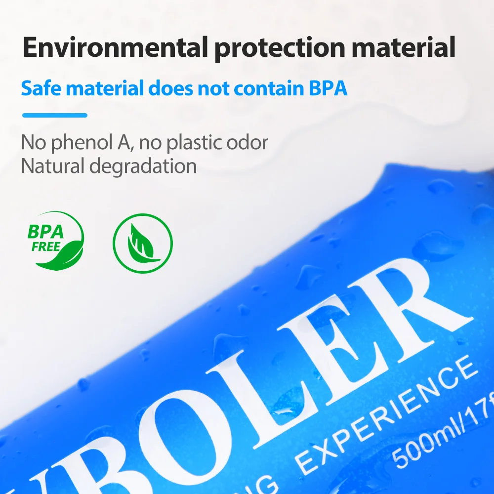 750ML Water Bottle TPU Folding Soft Flask Sport Water Bottle Water Bag Collapsible Water Bottle Running Camping Hiking