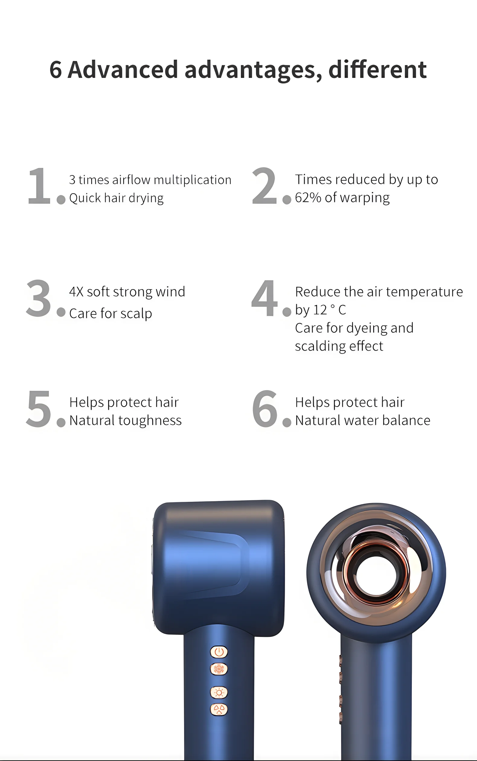 1600W High Power Negative Ion Hair Stylist Barbershop Special Silent Blower Constant Temperature Hair Care