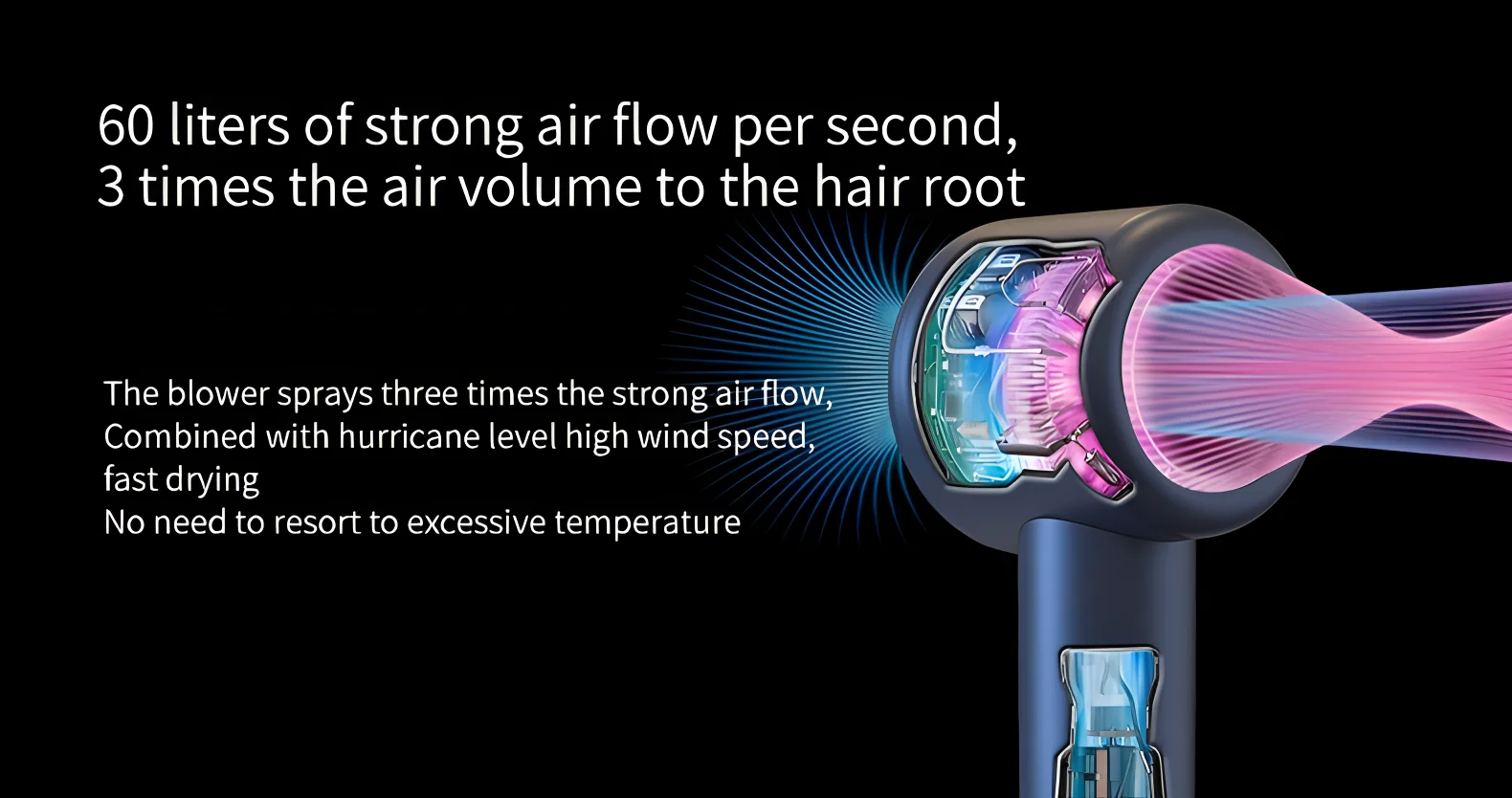 1600W High Power Negative Ion Hair Stylist Barbershop Special Silent Blower Constant Temperature Hair Care
