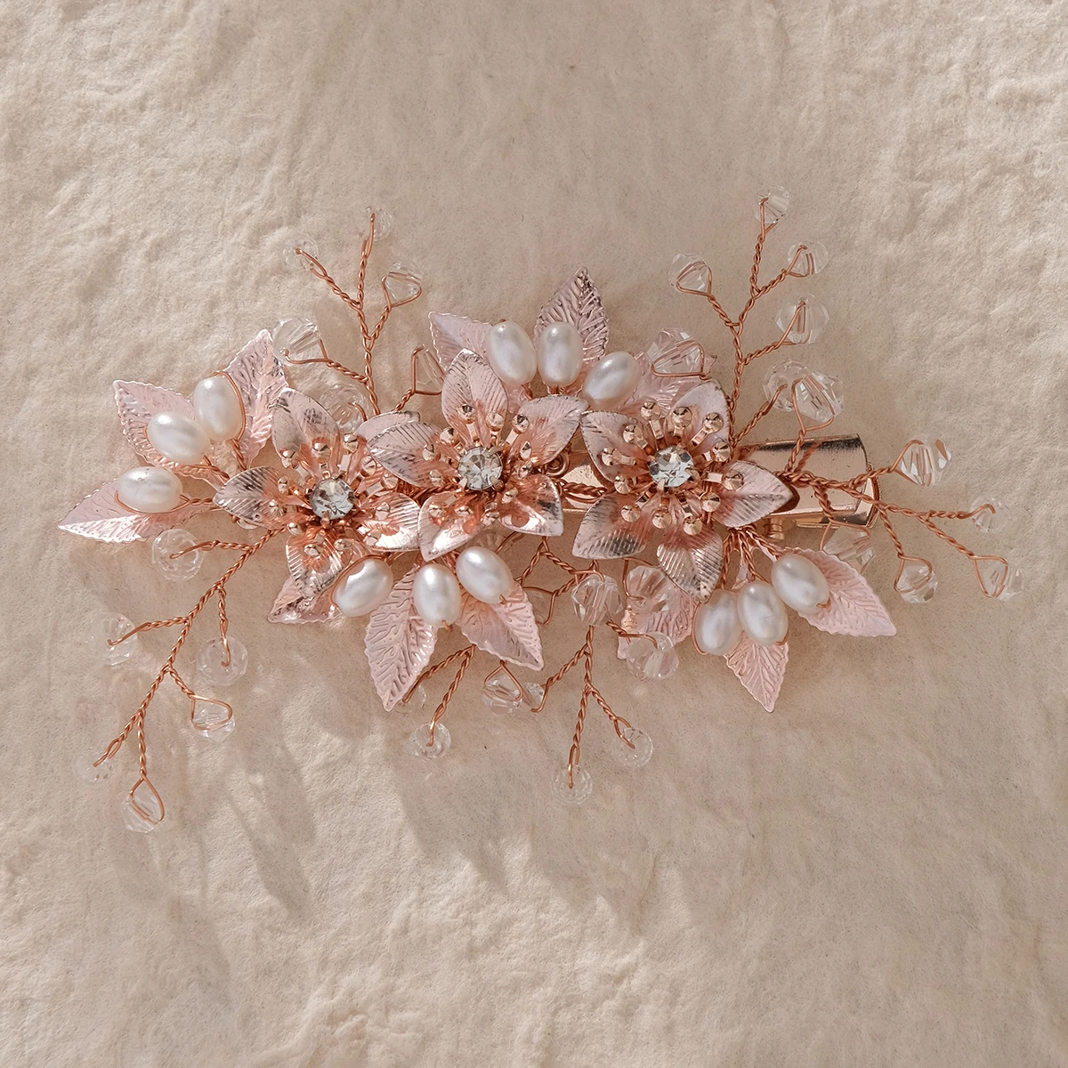 Pearl Rhinestone Flower Bridal Hair Clip Headpiece Luxury & Elegance Floral Comb Wedding Jewellry Accessories Bridesmaid Favours