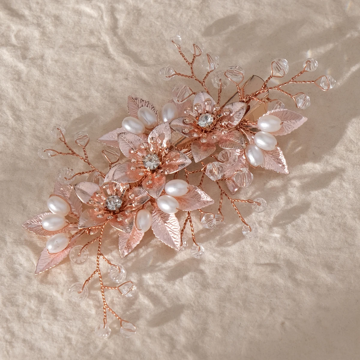 Pearl Rhinestone Flower Bridal Hair Clip Headpiece Luxury & Elegance Floral Comb Wedding Jewellry Accessories Bridesmaid Favours
