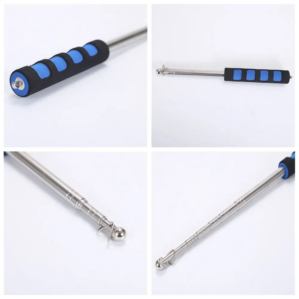 1pcs Flexible Handle Flagpole Stainless Steel Telescopic Tour Guide Banner Flagstaff Teaching Stick Teacher Pointer