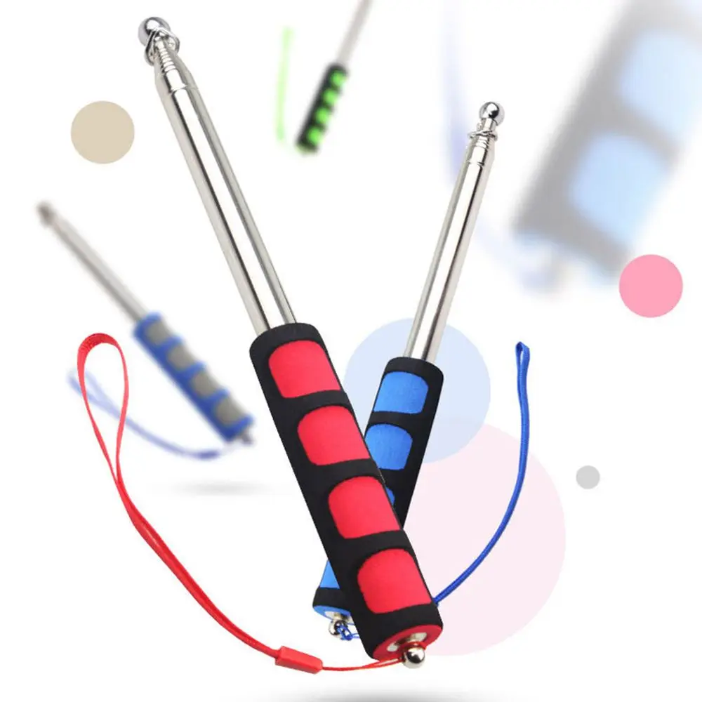 1pcs Flexible Handle Flagpole Stainless Steel Telescopic Tour Guide Banner Flagstaff Teaching Stick Teacher Pointer