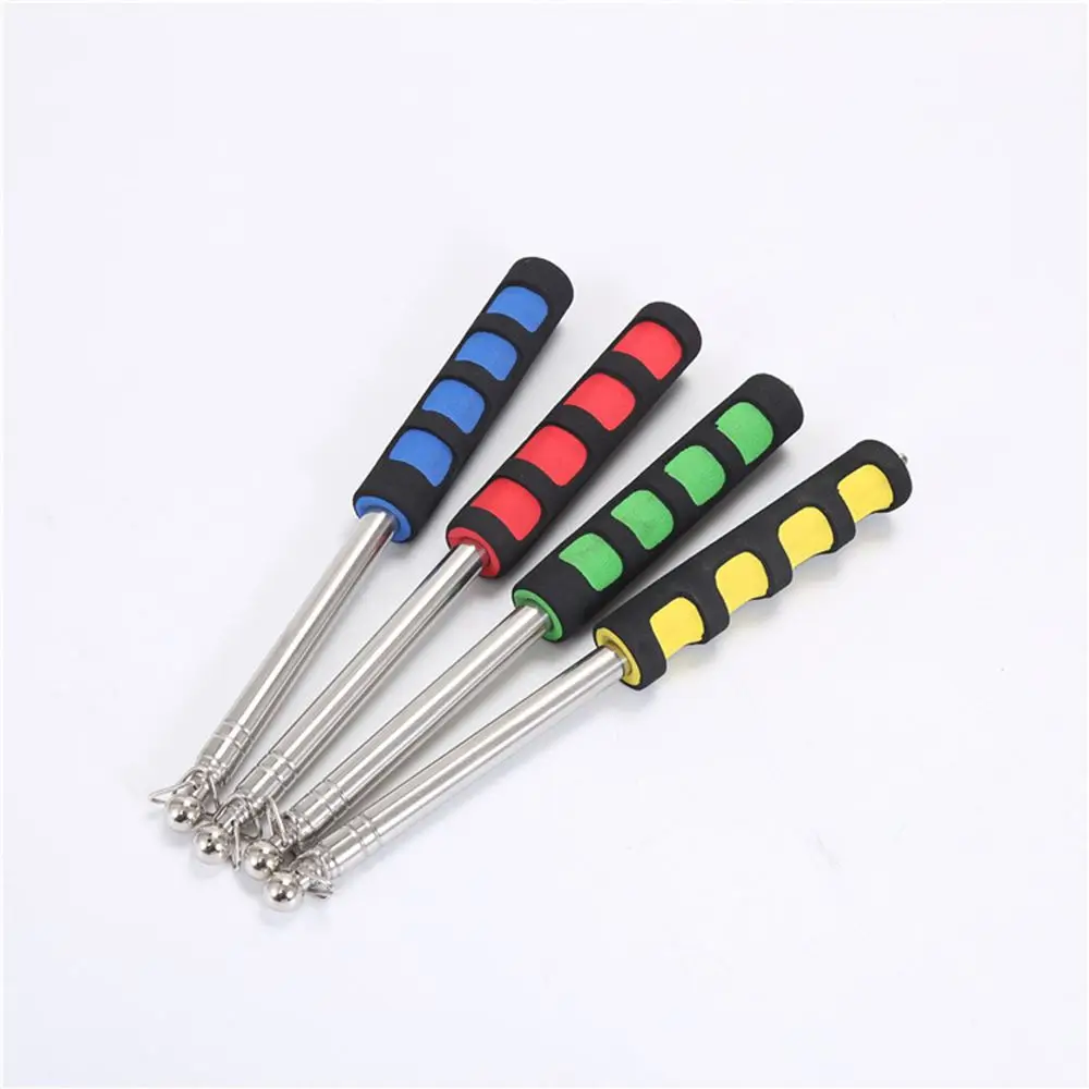 1pcs Flexible Handle Flagpole Stainless Steel Telescopic Tour Guide Banner Flagstaff Teaching Stick Teacher Pointer