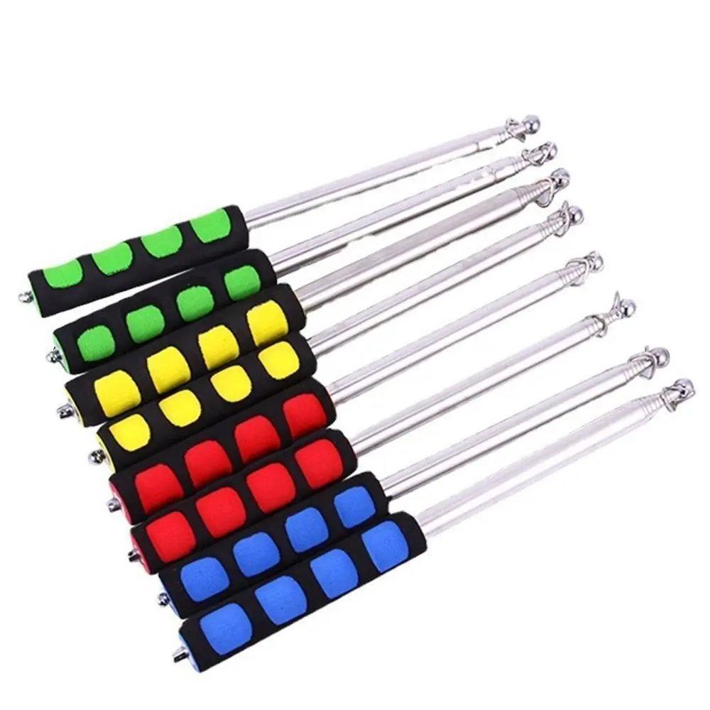1pcs Flexible Handle Flagpole Stainless Steel Telescopic Tour Guide Banner Flagstaff Teaching Stick Teacher Pointer