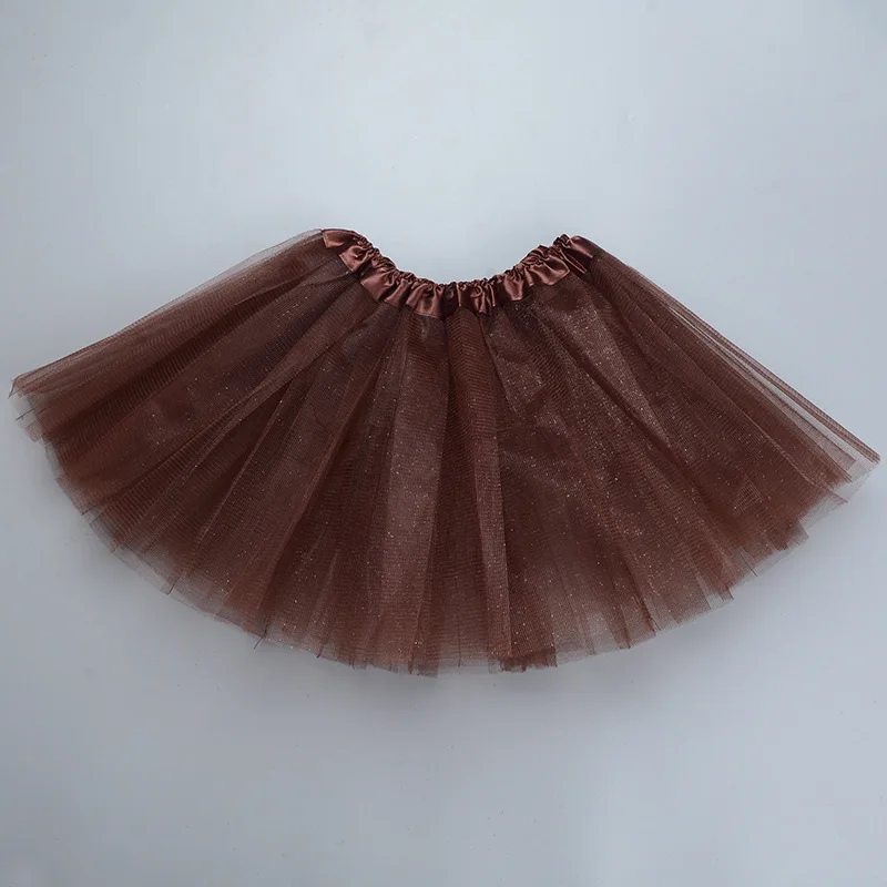 Girl Elastic Ballet Dancewear Tutus Mini Skirt For Birthday Party Dance 3 Layer Tulle Tutu Skirt for Kids Princess 2-8Y Girls