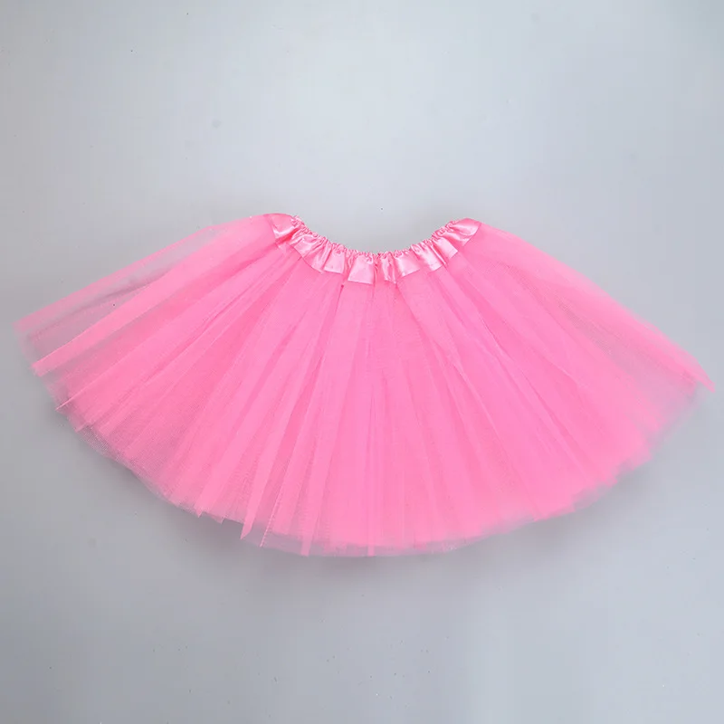 Girl Elastic Ballet Dancewear Tutus Mini Skirt For Birthday Party Dance 3 Layer Tulle Tutu Skirt for Kids Princess 2-8Y Girls