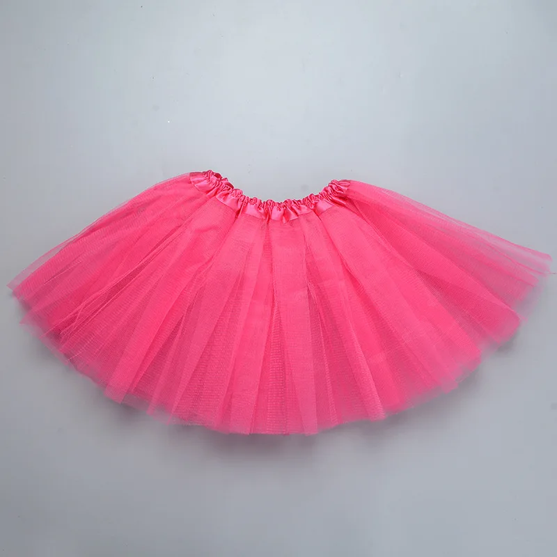 Girl Elastic Ballet Dancewear Tutus Mini Skirt For Birthday Party Dance 3 Layer Tulle Tutu Skirt for Kids Princess 2-8Y Girls