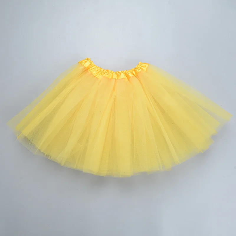 Girl Elastic Ballet Dancewear Tutus Mini Skirt For Birthday Party Dance 3 Layer Tulle Tutu Skirt for Kids Princess 2-8Y Girls