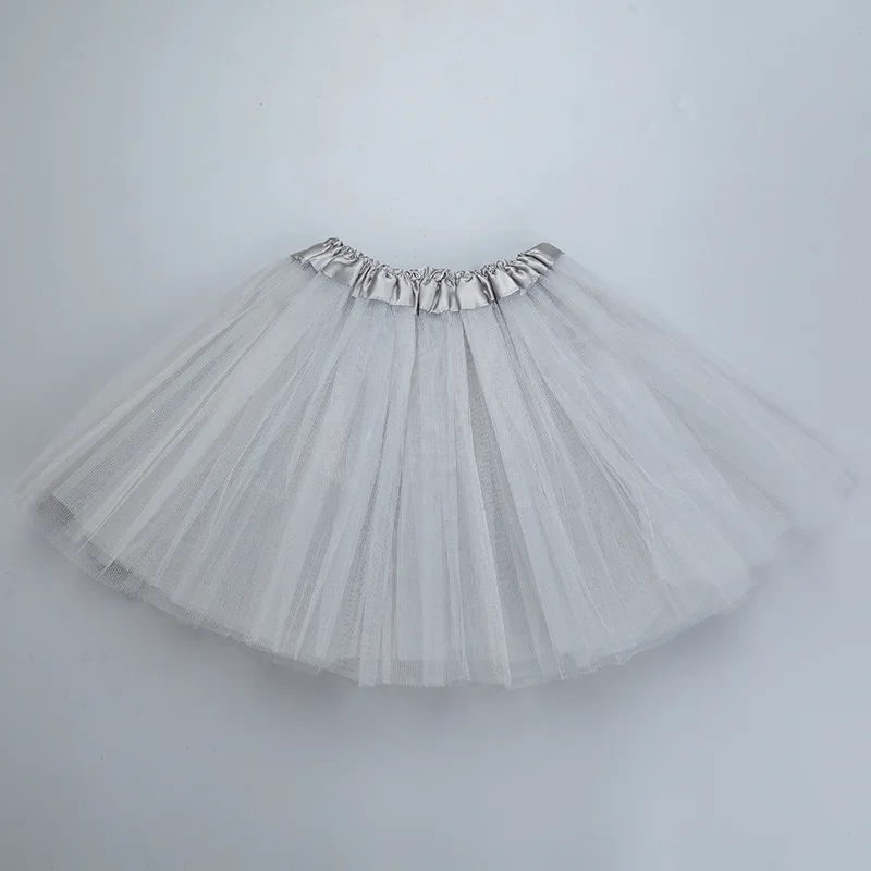 Girl Elastic Ballet Dancewear Tutus Mini Skirt For Birthday Party Dance 3 Layer Tulle Tutu Skirt for Kids Princess 2-8Y Girls