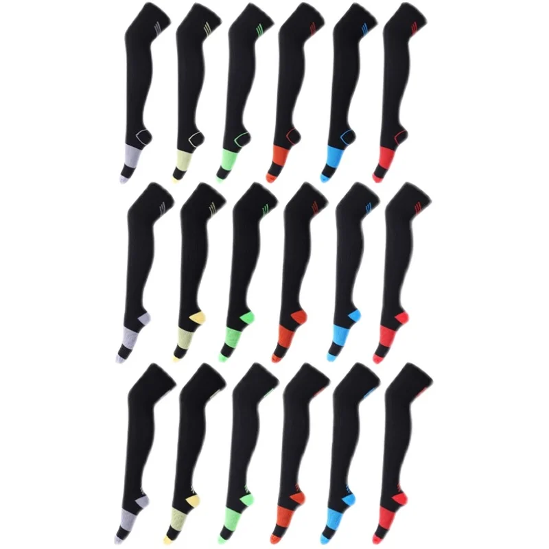 1 Pair Style Random Over Knee Running Men Women Compression Socks For Football Anti Fatigue Pain Relief Compression Socks Unisex