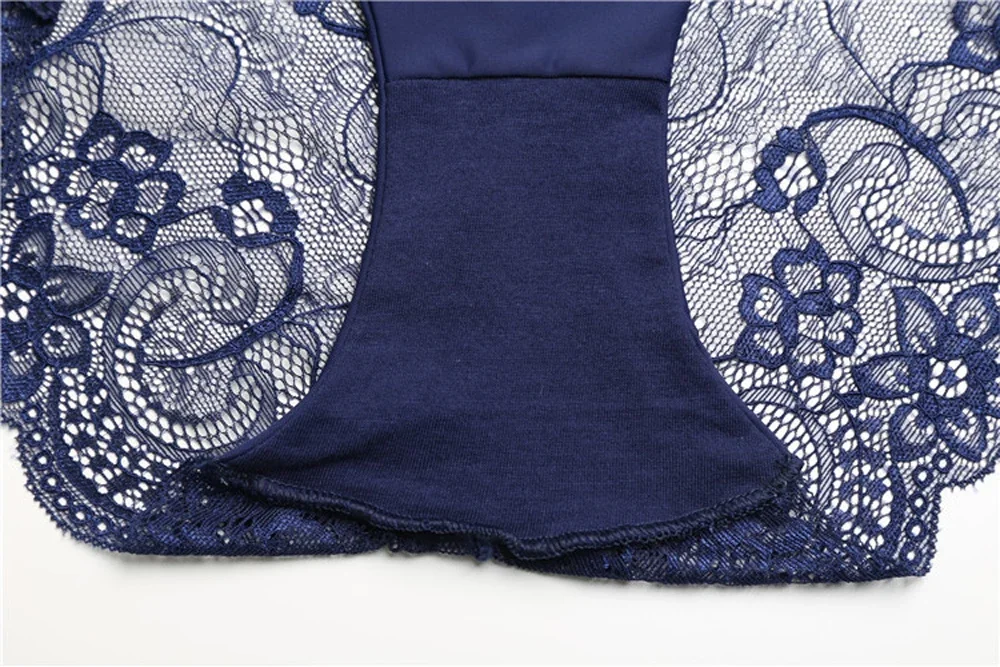 S-2XL!!! Seamless Low-Rise Lace Panties for Women, Breathable Cotton Underwear, Hollow, Splicing, Girls' Sexy Briefs