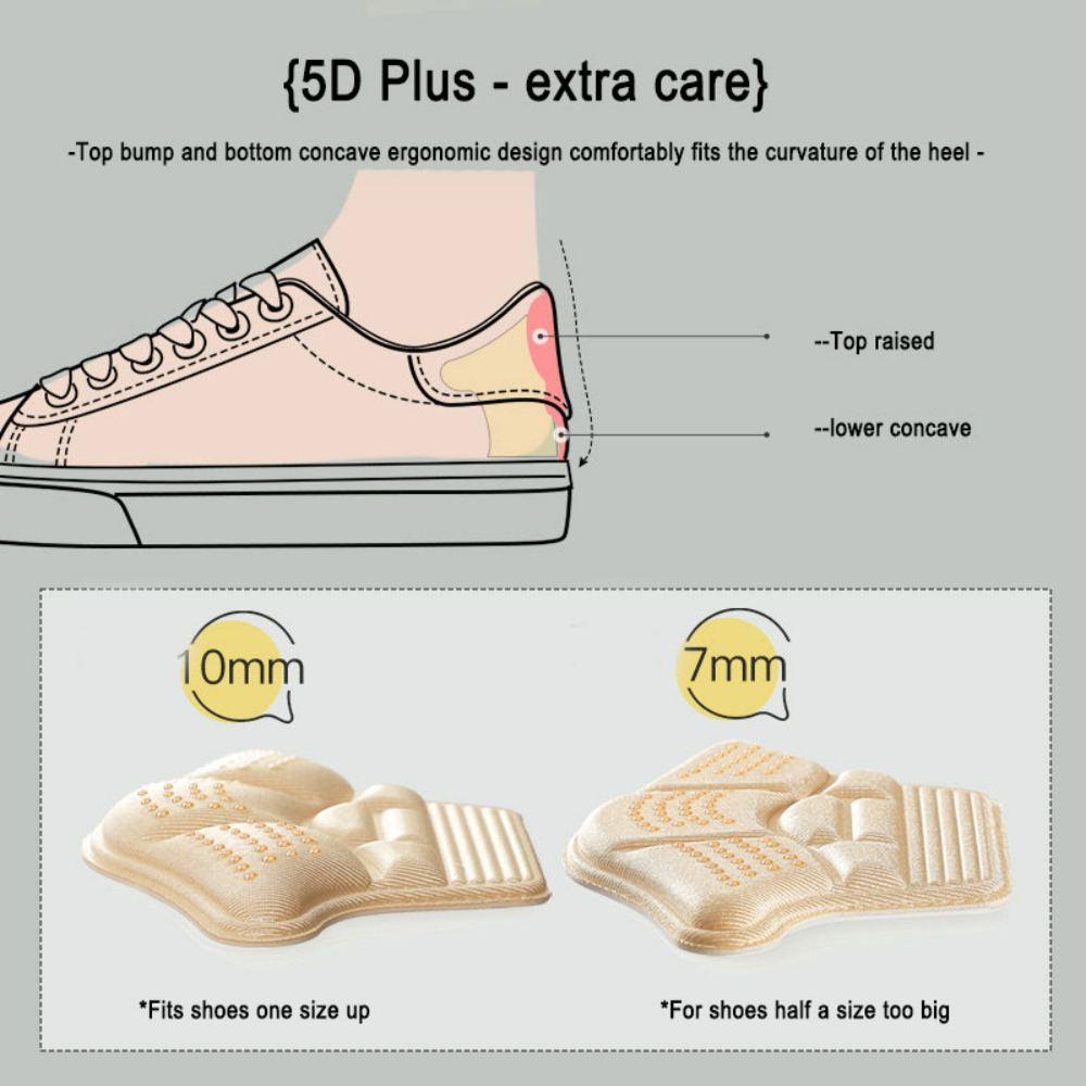 4Pcs Heel Stickers Heel Protectors Sneaker Shrinking Size Insoles Anti-wear Feet Shoe Pads Adjust Size High Heel Cushion Inserts