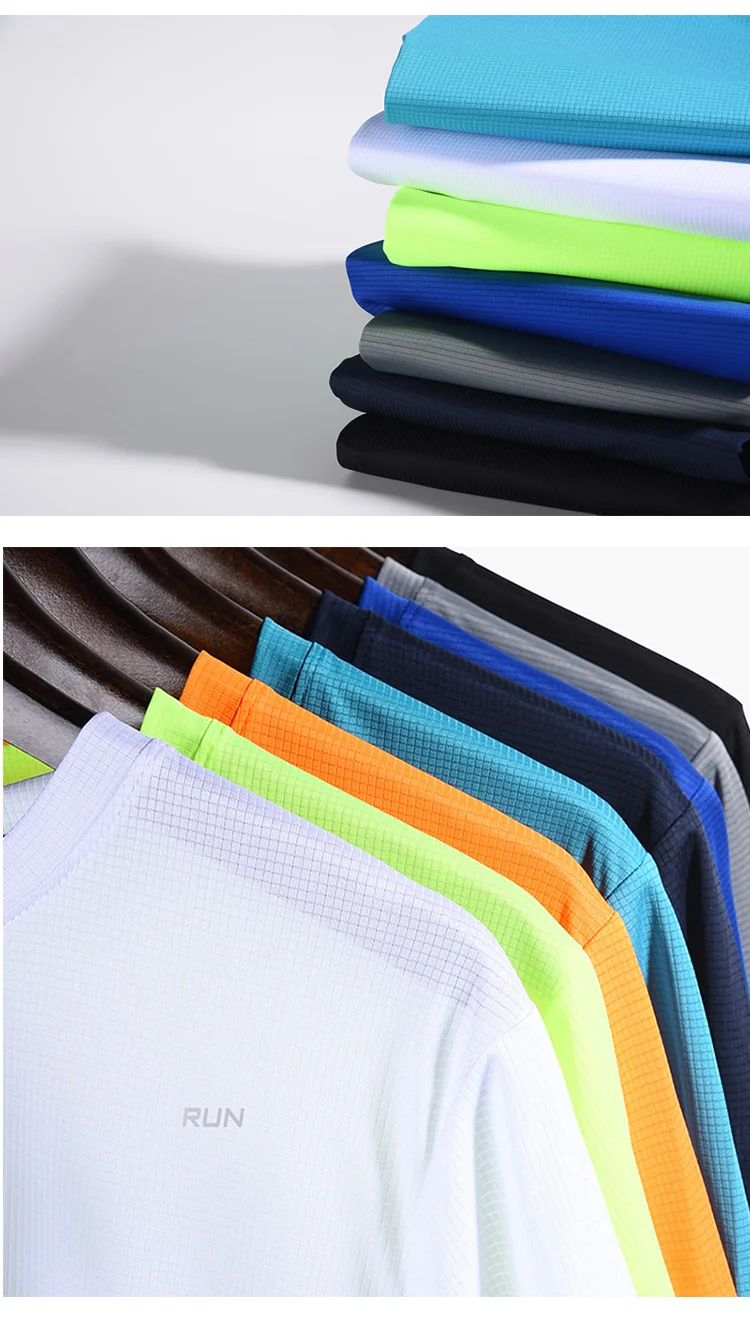 Summer Ice Silk Long Sleeve T-Shirt Men 2026 New Quick Dry Breathable Air Conditioning Outdoor Sun Protection Running Outer Wear