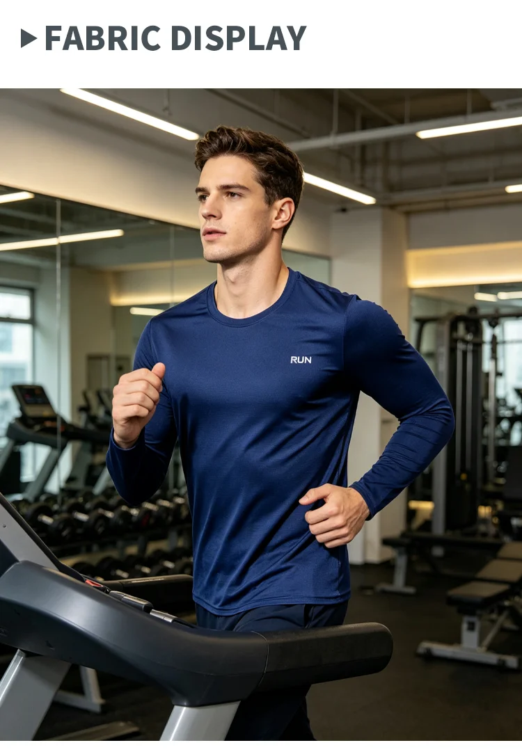Summer Ice Silk Long Sleeve T-Shirt Men 2026 New Quick Dry Breathable Air Conditioning Outdoor Sun Protection Running Outer Wear