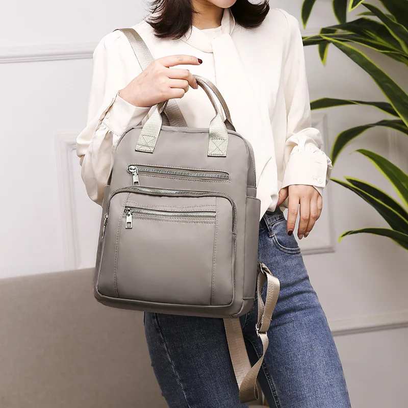 Women Backpack Travel Casual Waterproof Oxford Shoulder Bags Female Large Capacity Handbag Rucksack Black Purse School Pack