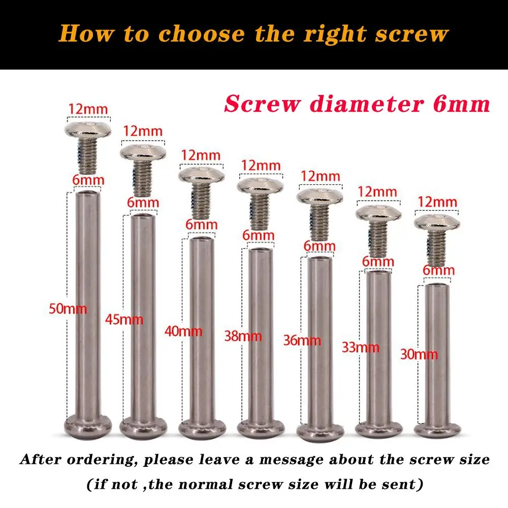 4/6/8 Pcs Stainless Steel Hex Socket Head Cap Screws Bolts Luggage Accessories