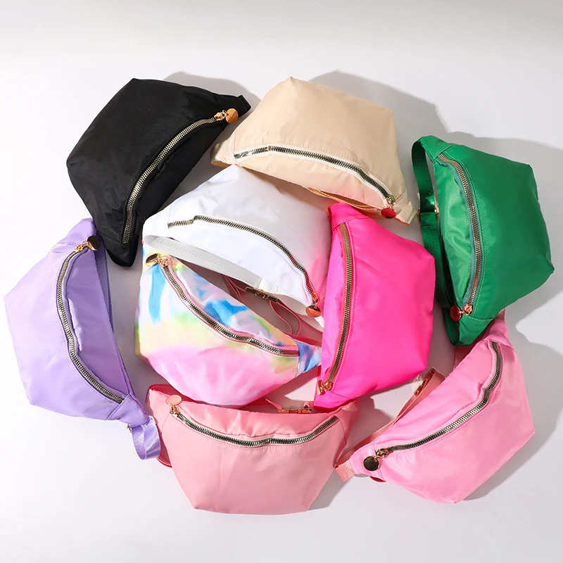Women Fanny Pack Nylon Belt Bag Fashion Adult Waist Pack Zipper Bum Bag Adjustable Lightweight Multifunction Water-Resistant
