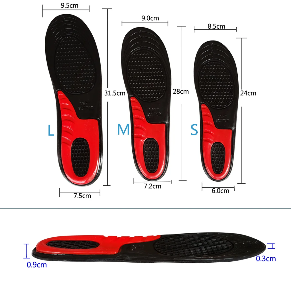 1Pair Silicone Insoles for Shoes Orthotic Arch Support Insole Soft Shoe Inserts Sport Anti-slip Template For Man Women Shoe Sole